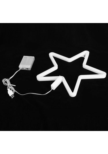 Fosenze Yıldız Şekilli Led Neon Işık, Usb/aa Pil İle Ev Odası Dekorasyonu, Pvc Malzeme, Güvenli Ve Dayanıklı Diğer