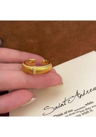 Kadınlar İçin Özel Olarak Tasarlanmış Benzersiz Düz Bantlı Yüzük No.87 Çok Renkli