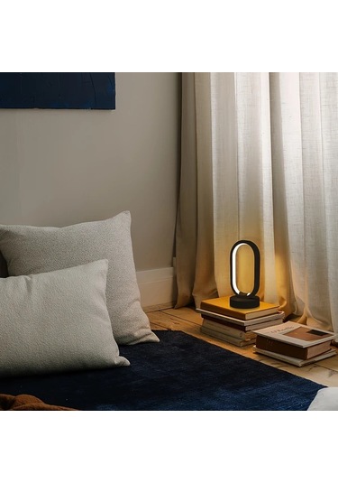 Cordial Beyaz Uc Renk Sonsuz Karartma Yatak Basi Lambasi Minimalist Oval Oturma Odasi Ofis Yurt Masa Lambasi Hediye 16renk Şarj Edilebilir