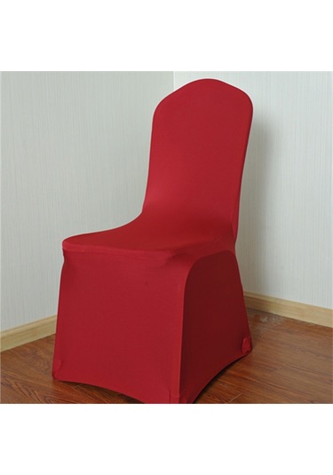 Elastik Sandalye Örtüsü Düğün Ziyafet Restoran Sandalye Örtüleri Şarap Kırmızı Kırmızı