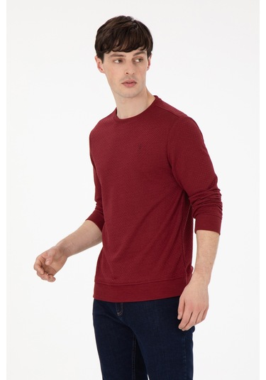 U.s. Polo Assn. Erkek Bordo Sweatshirt 50290063-vr014 Bordo