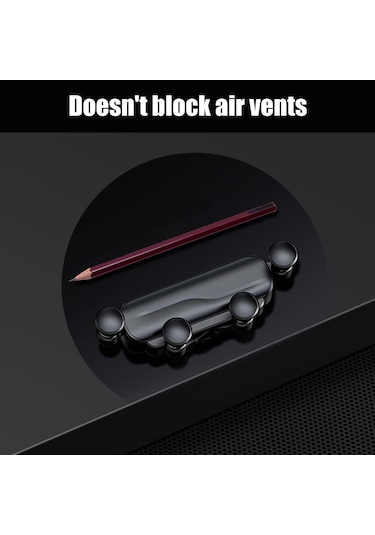 Geeksen Siyah Evrensel Araç Havalandırma Telefon Tutucu: Döner Kütle İndüksiyonu, Genişletilebilir Kollü Ve Sabit Tutma Özelliği