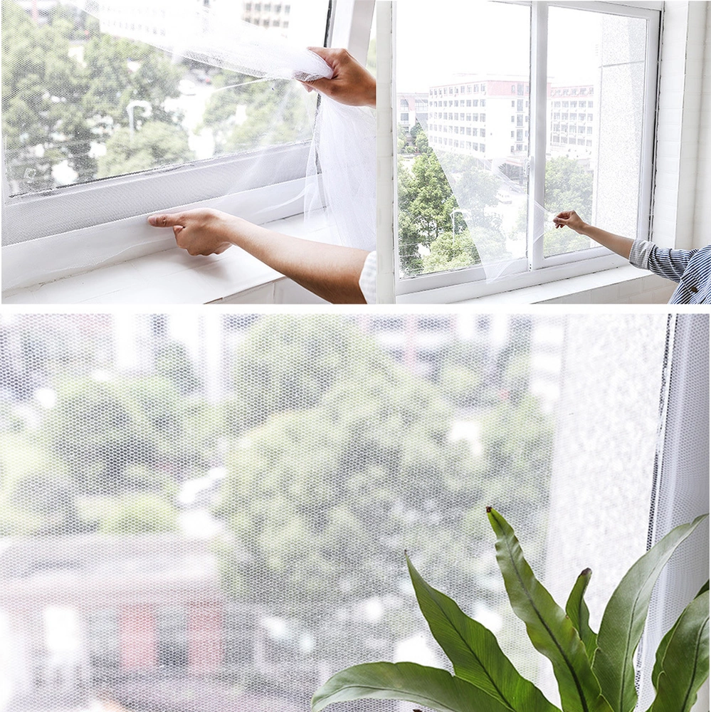 Geeksen Nylon Pencere Musluğu - 1.3x1.5m Beyaz, Komar Engeli, Dıy Kesilebilir, Bantlı Kolay Kurulum