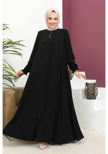 Medine İpeği Mevlana Ferace - Siyah / F0123 Siyah