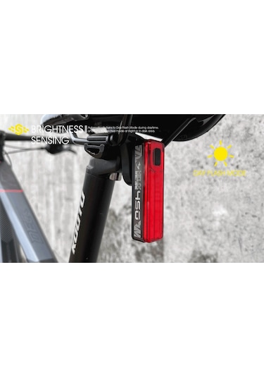 Moon Helıx Sense 450 Lümen Usb Arka Lamba Fren Modu 985014 Siyah  - Kırmızı