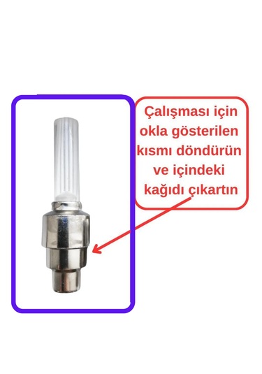 2 Farklı Renk Hareket Sensörlü Tekerlek Sibop Işık