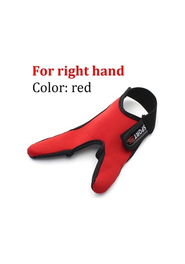 Kırmızı Siyah/kırmızı Kaymaz Balıkçılık Eldivenleri Balıkçılar Sağ El İki Parmak Kor Balık Aracı İçin Balıkçı Kıyafetleri 56744160 Kırmızı