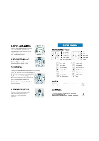 Gaw--1088 Kumandalı İnteraktif Şarjlı Eğitici Eğlendirici Akıllı Büyük Robot