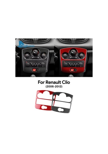 Xuweiwei Renault Clio 3 2006 2012 İçin Siyah Karbon Fiber Kontrol Paneli Yükseltme