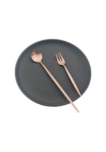 Yeşil Ve Altın 6 Adet Renkli Çatal Seti Çay Kek Aperatif Çatal Yemek Takımı Çatal Bıçak Takımı Mat Paslanmaz Çelik Sofra Tatlı Meyve Çatalı Gümüş Seti Yeşil -  Altın