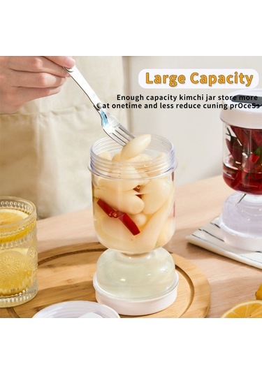 Pazly Türk Turşusu Ve Zeytinyağı İçin Pratik Süzgeçli 800ml Beyaz Plastik Kavanoz Beyaz