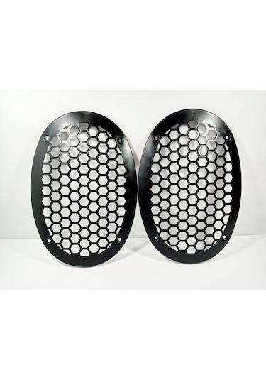 Oval Hoparlör Kapağı - Plastik Kaliteli Oval Midrange Hoparlör Kapak - 2 Adet