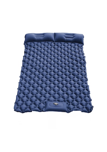 Katlanabilir Çift Kişilik Şişme Outdoor Kamp Yatağı Al4526 Mavi