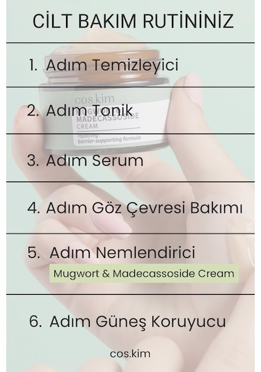 Mugwort Ve Madecassoside Içeren Yatıştırıcı Ve Onarıcı Nemlendirici Bakım Kremi 50 Ml