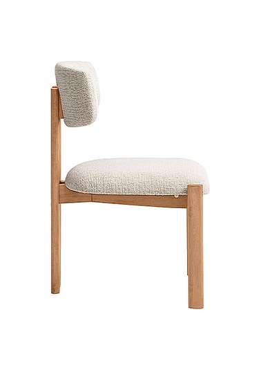 Espoo İskandinav Ahşap Bohem Sandalye Natural - Beyaz