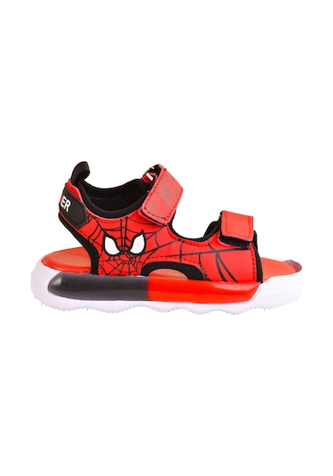 Erkek Çocuk Işıklı Örümcek Adam Spider Sandalet Kırmızı
