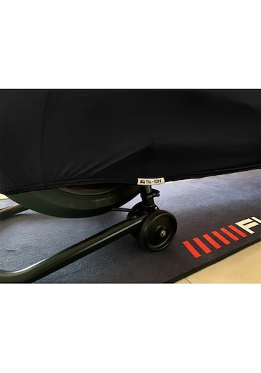 Rks Cruiser 250 Siyah Kumaş Motosiklet Brandası Logo Baskılı Penye Kumaş Motosiklet Branda