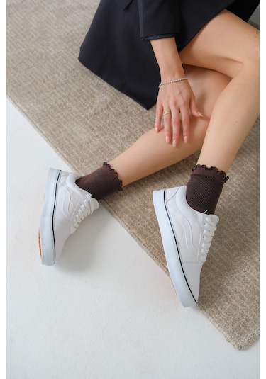 Garantili Wanso Günlük Ortopedik Kadın Sneaker Spor Ayakkabı Beyaz