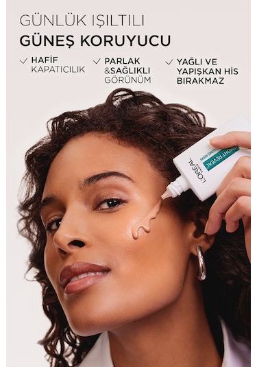 L'Oréal Paris Bright Reveal Koyu Leke Karşıtı Renkli Fluid Günlük Yüz Güneş Kremi SPF50 Medium 50 ML