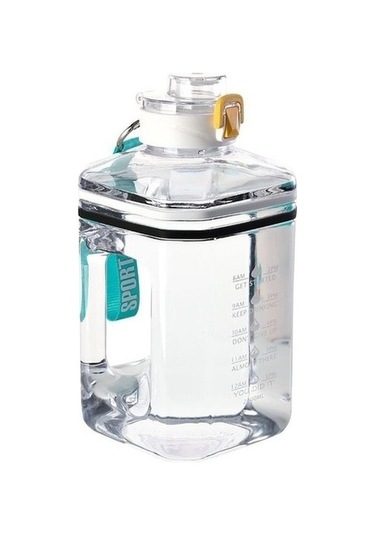 Lebeigo Dmxtop 2.2l Su Şişesi Büyük Kapasiteli Zaman Ölçeği İle Taşınabilir Suluk Matara 0ex9m7 Beyaz