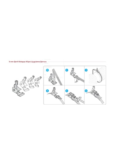 TORK - 9mm Metal Rulo Kelepçe - 30 Metre