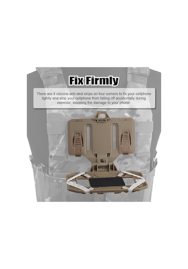 Geeroyoo "katlanabilir Taktik Göğüs Cep Telefon Tutucu - Koşu, Bisiklet Ve Outdoor Aktiviteler İçin Güvenli Sabitleme" Kahverengi