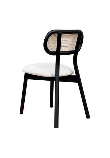 Orpheus Bambu Hasırlı Ahşap Sandalye Siyah