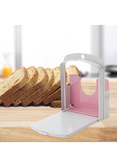 Homyl Ekmek Kesici Kesme Kılavuzu Sandviç Pişirme Aksesuarı Pembe