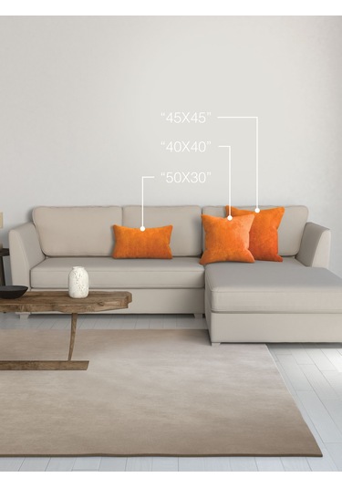 Br Perle Home Daily Series Mandalina Rengi Kırlent Yastık Kılıfı Mandalina