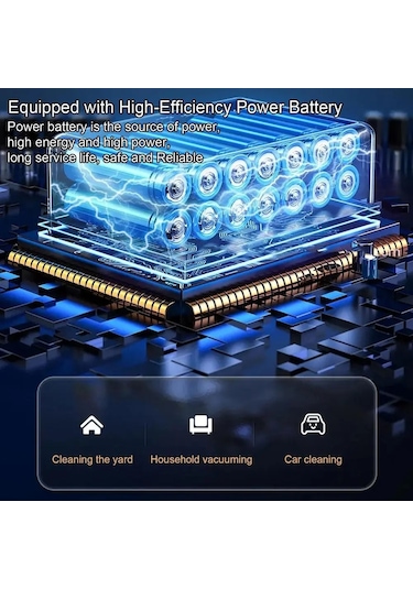 CBTxGlobal Güçlü Taşınabilir Kablosuz Şarjlı Araç Süpürgesi Yeşil