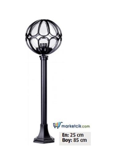 85X25 20 Lik Şeffaf Gloplu Meridyen Model Park Bahçe Aydınlatma