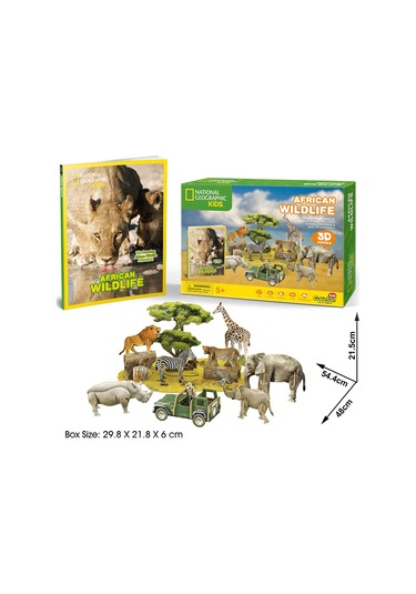 Cubic Fun 3d Puzzle National Geographic Kids - Afrika Yaban Hayatı