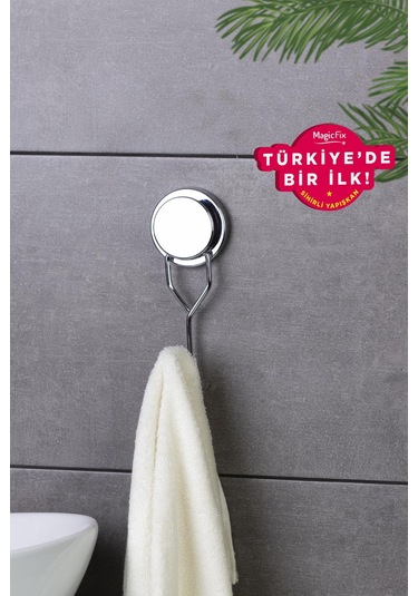 Okyanus Home Magic Fix İz Bırakmayan Sihirli Tekli Askı Krom