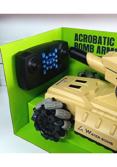 Oyuncak Uzaktan Kumandalı Şarjlı Sesli Su Boncuğu Atan Tank