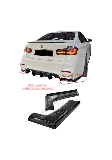 BMW F30-F80 M3 Flap PLASTİK F80 M3 Arka-Tampon-Flap-Bıçak-Lip-Ek