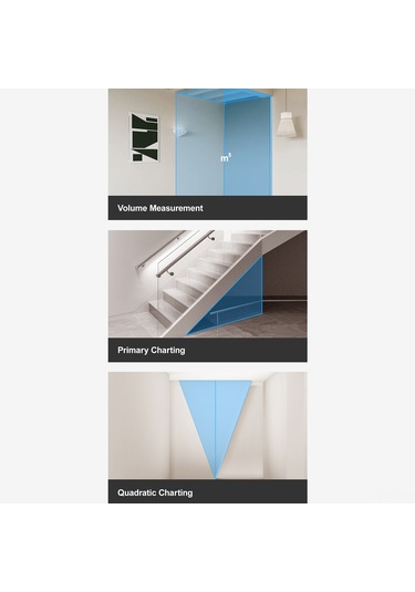 Reedark 60m Lazer Mesafe Ölçer, 2mm Hassasiyetli, 2.0" Işıklandırmalı Ekran, Abs Gövde, İnfrared Ölçüm Aleti Siyah