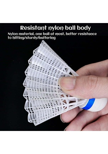 Vkemall 12'li Dayanıklı Nilon Badminton Topu Seti - Egzersiz, Antrenman Ve Eğlence İçin Sarı Plastik Shuttlecocklar