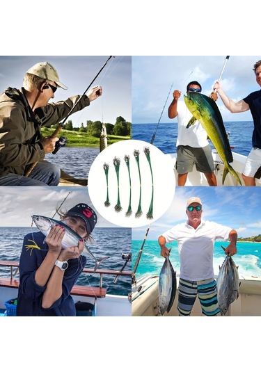 20 Parçalı Paslanmaz Çelik Balıkçılık Liderleri, Fırdöndüler - Yemler, Kancalar Ve Teçhizatlar İçin İdeal - 30cm