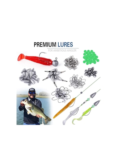 Valkyrie 302 Parça Çantalı Balık Olta İğne Silikon Kurşun Sahte Yem Seti 1. Kalite Komple Set Katlanır Kutu