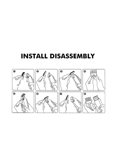 Qingmipy Avokado Yeşili 2'li Metal Tıraş Tarağı Seti 1.5mm+4.5mm