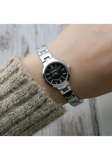 Altın Yeni Moda Kişiselleştirilmiş Basit Saat Seti Kadın Saati Kelebek Dijital Kemer Saati Altın - Siyah