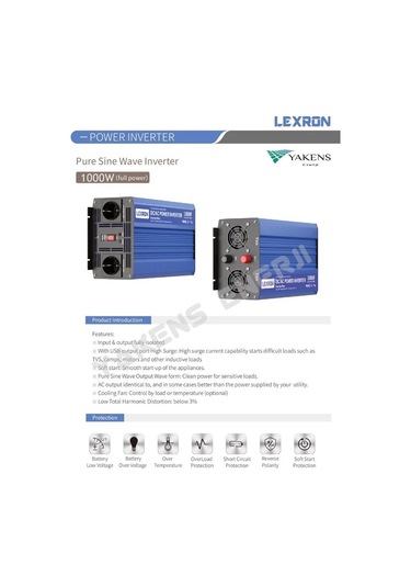 Lexron 1000 Watt 24v Tam Sinüs İnverter Lexron