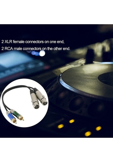 Novahub 2'li Xlr-rca Erkek Ses Bağlantı Kablosu, 29.5cm, Multimedya Uygun, Hd Ses Kablo