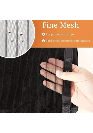 Dashanshop Sihirli Manyetik Sineklik: Kendinden Yapışan, Nefes Alabilir, Kolay Temizlenir, 100x220cm Beyaz