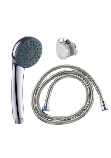 Ahlez Caprice Duş Başlığı Duş Hortumu ve Büyük Mafsal Duş Seti Krom