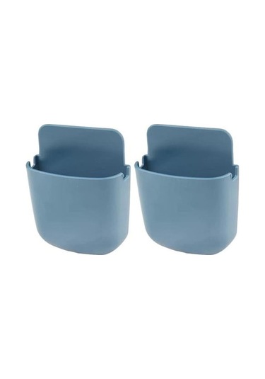 Novahub 2 Adet Uzaktan Kumanda Tutucu Hiçbir Matkap Modern Tv Klima Uzaktan Saklama Kutusu Kalem Organizatör Cep Telefonu Şarj Rafı Ev Ofis Mavi Mavi