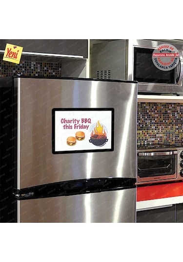 Yapışkanlı Mıknatıslı Esnek Çerçeve Duyuru Panosu 2'Li A4 5 Renk