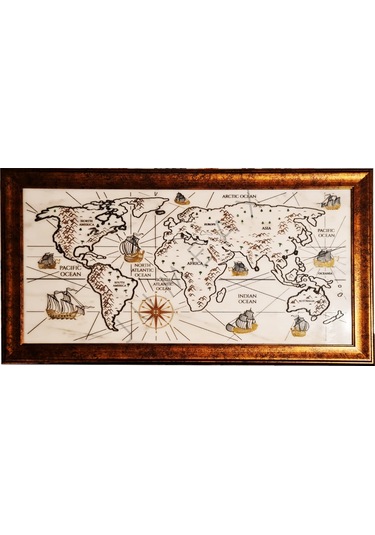 Jumeax Old Map Piri Reis Mermer Tablo