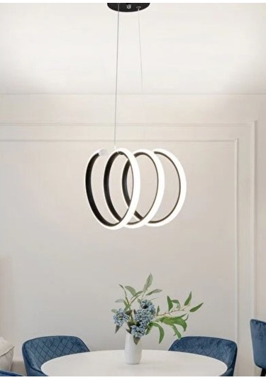 Modern Yay Sarkıt Led Avize Siyah Kasa Günışığı Antre,çocuk-yatak Siyah