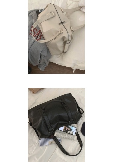 Luckydog Yeni Kore Rahat Çanta, Siyah, Büyük Kapasiteli Messenger Çanta Spor Çantası Siyah